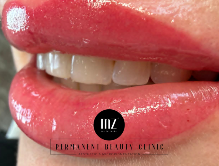Soft pink lip blush with natural-looking definition